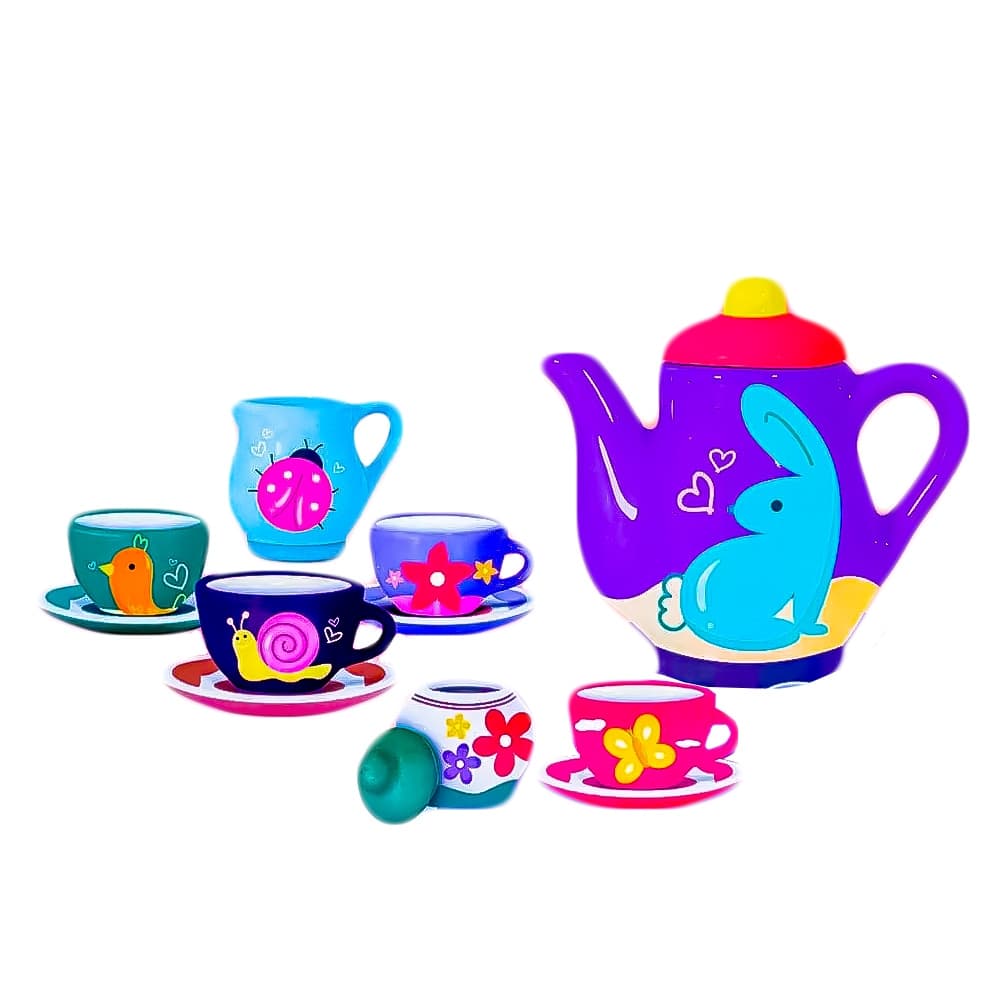 Set creativ de pictat - Ceainic, 15 piese/set — miniatură