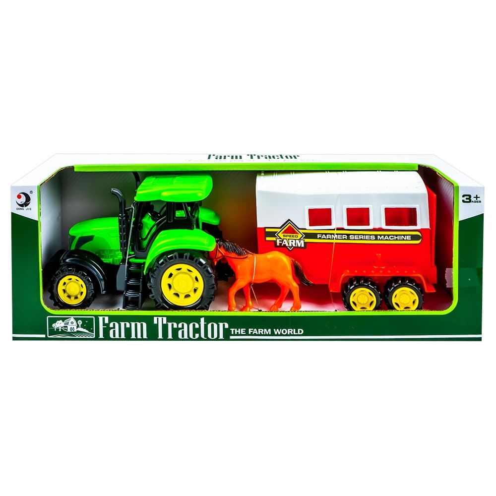 Tractor cu frictiune + remorca animale — miniatură
