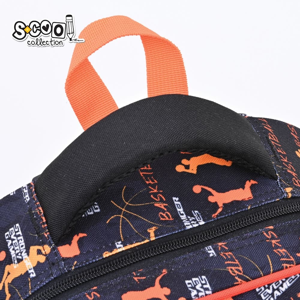 Ghiozdan 3D ergonomic, 43x30x22 cm, BASKETBALL - S-COOL — miniatură