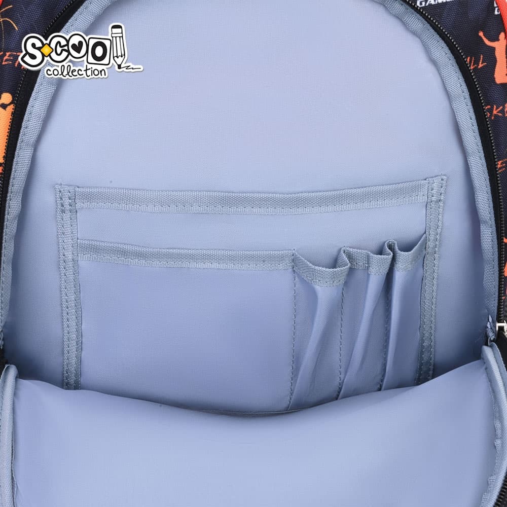 Ghiozdan 3D ergonomic, 43x30x22 cm, BASKETBALL - S-COOL — miniatură