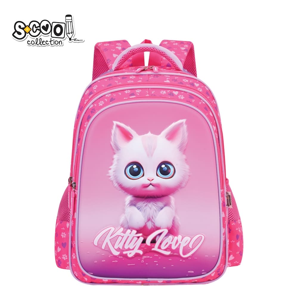 Ghiozdan 3D ergonomic, 30x22x42 cm, KITTY LOVE - S-COOL