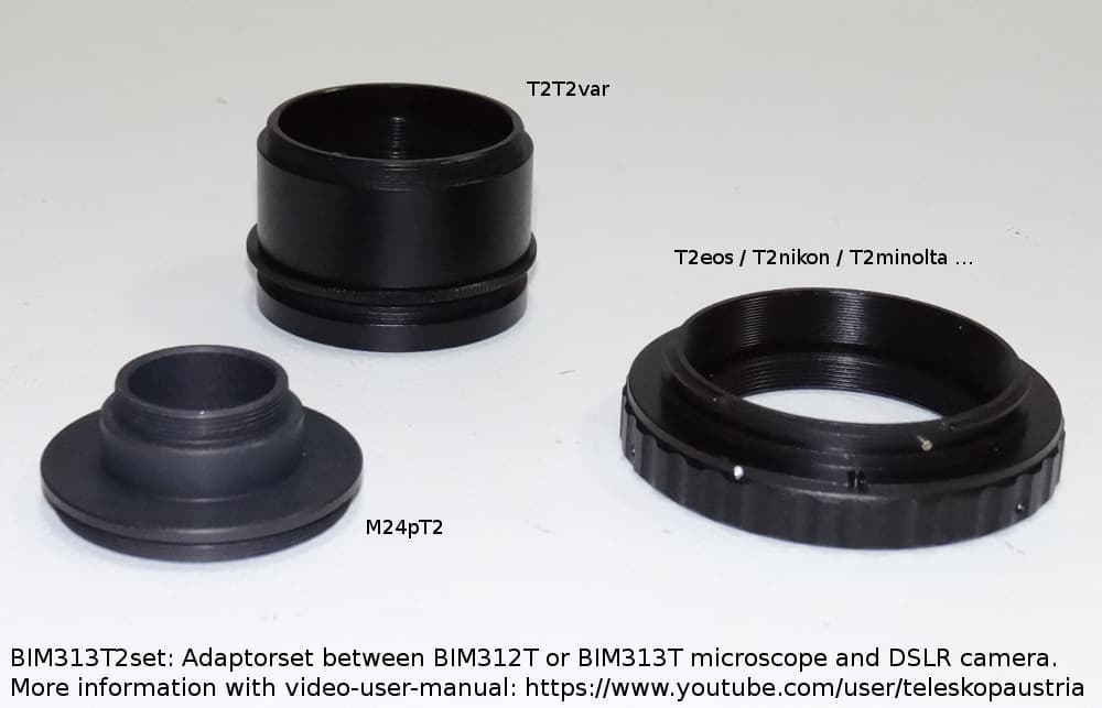 Set adaptor foto de la tubul foto BIM312T/BIM313T la cameră DSLR