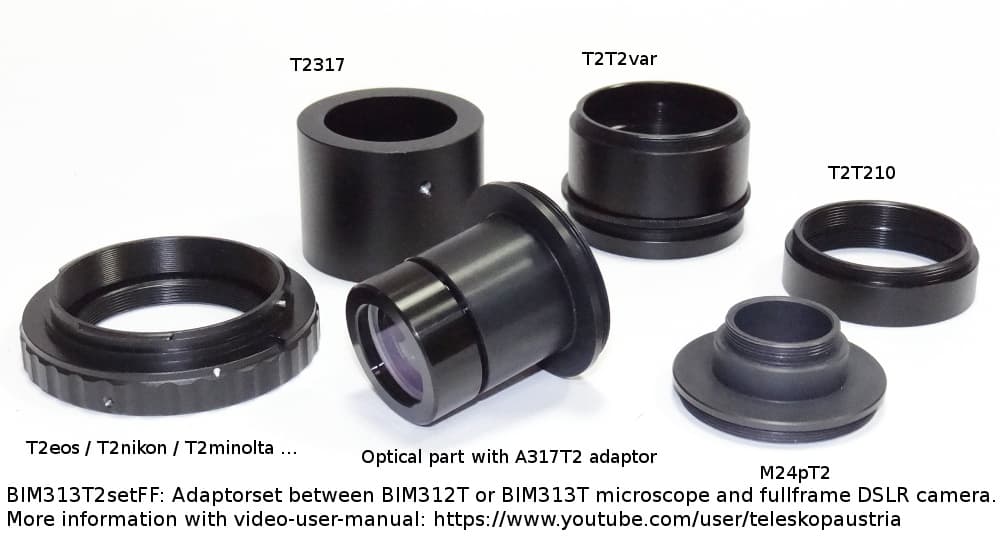 Set fotoadaptor BIM312T/BIM313T pentru cameră DSLR Fullframe