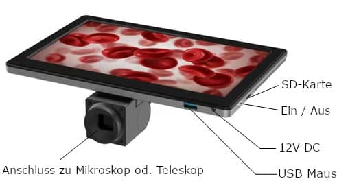 Cameră MicroQ Stand Alone cu ecran de 9 inch, cu senzor Sony STARVIS IMX307c (2.1MP)