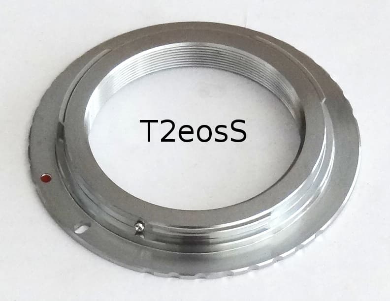 T2-EOS EF bajonett adapter (rövid, 1 mm)