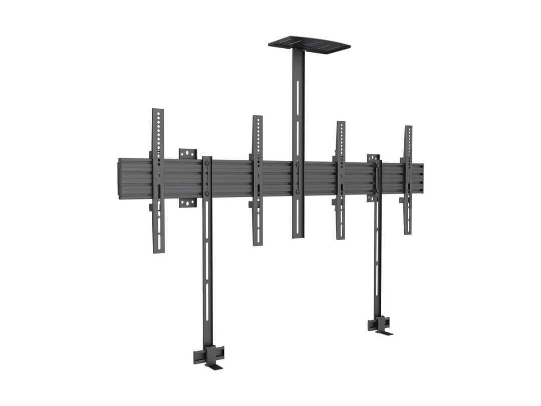 Suport dual display side by side, 32 – 65”, cu polita pentru webcam si suport soundbar, Multibrackets MB-6621