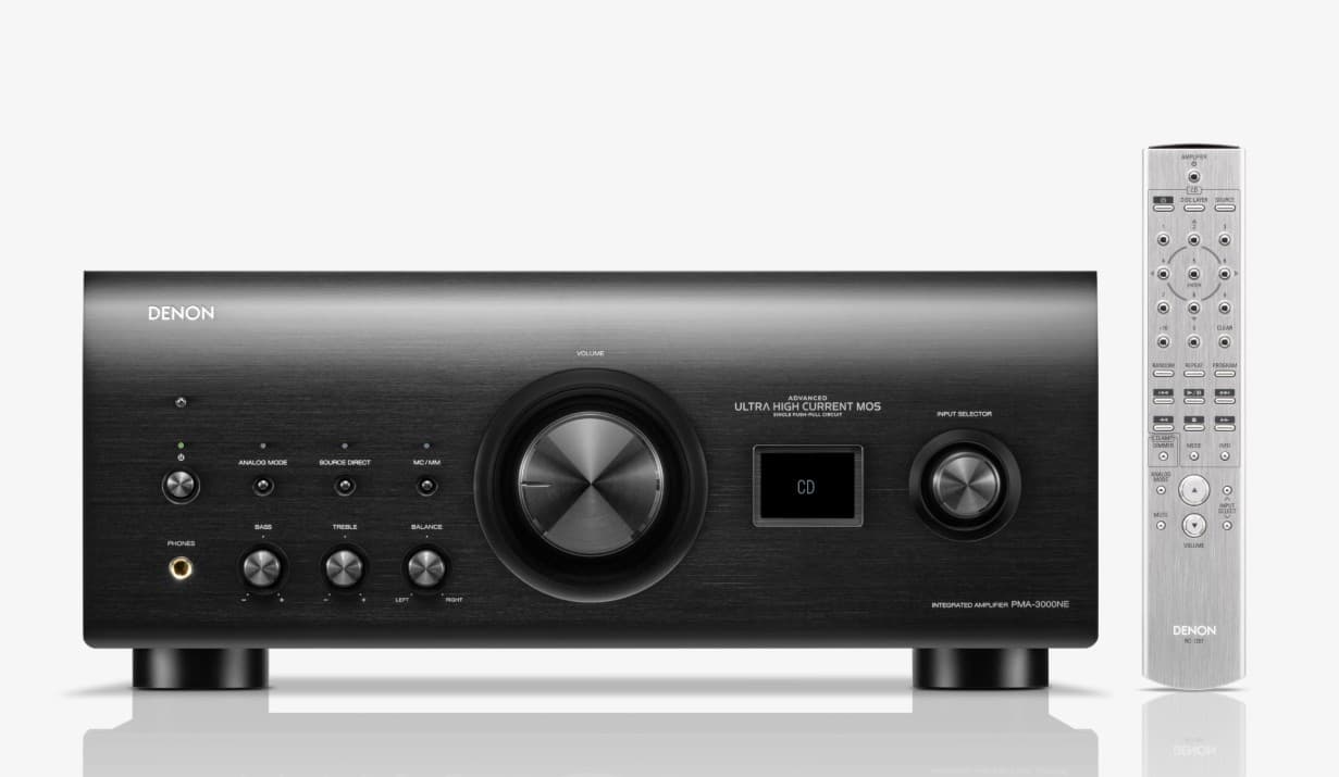 Amplificator stereo Denon PMA-3000NE, 80W in 4 ohmi, analog, negru