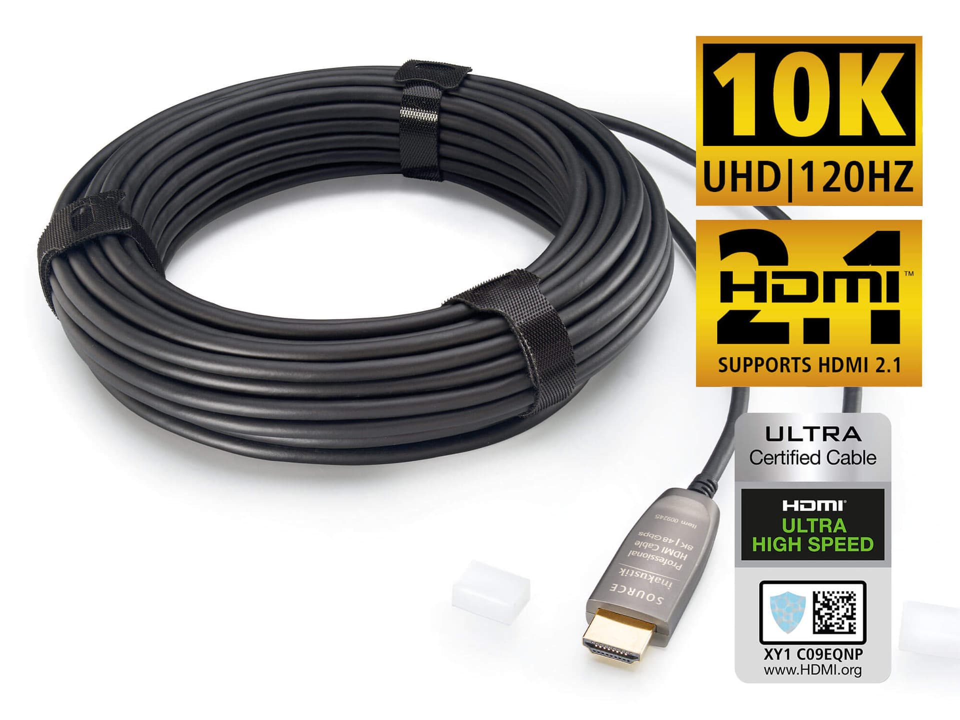 Cablu HDMI 2.1 prin fibra optica, 8K/10K, 10m, 009245015, Inakustik