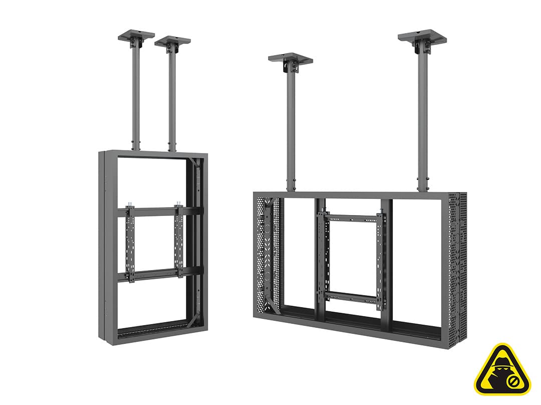 Carcasa de Interior pentru 2 LCD spate-la-spate, de tavan, Multibrackets MB-6849, 55", max.35 kg, negru