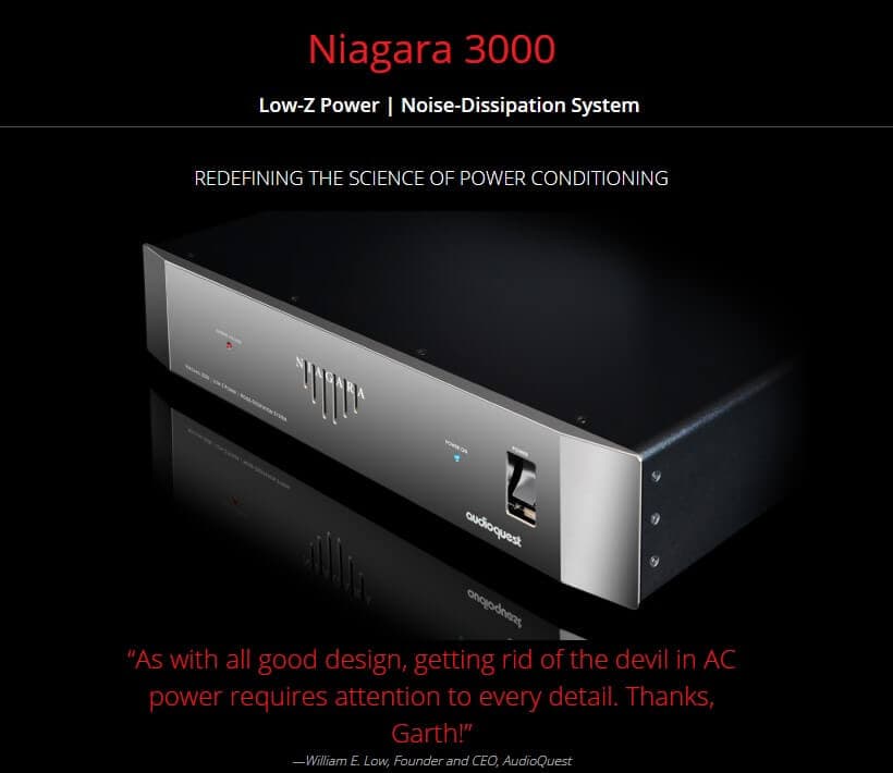 Conditioner retea electrica AudioQuest Niagara 3000, Low-Z Power Noise-Dissipation System