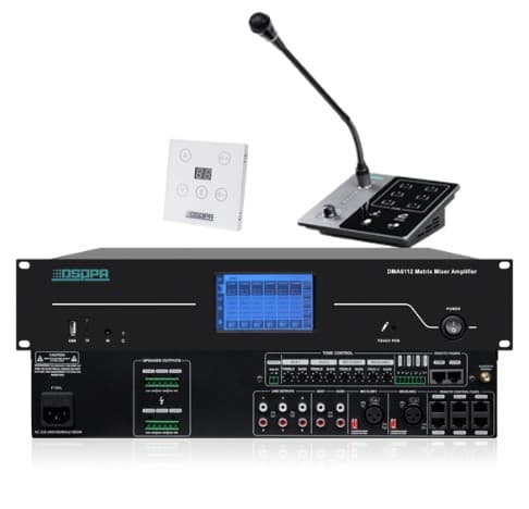 DMA6112 120W 6 Channels Digital Audio Matrix Amplifier with Remote Control