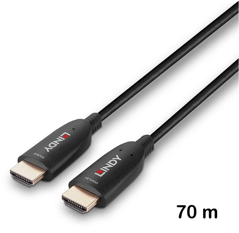 Cablu hibrid HDMI 8K60 cu fibră optică, 70 m, Lindy 38517