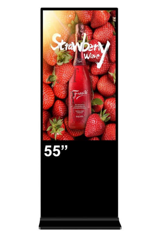 Kiosk / Totem Indoor 55'' - EVOBOARD display 55" 4K, inaltime 190cm, dimensiune 1903x734x70mm, Android 11