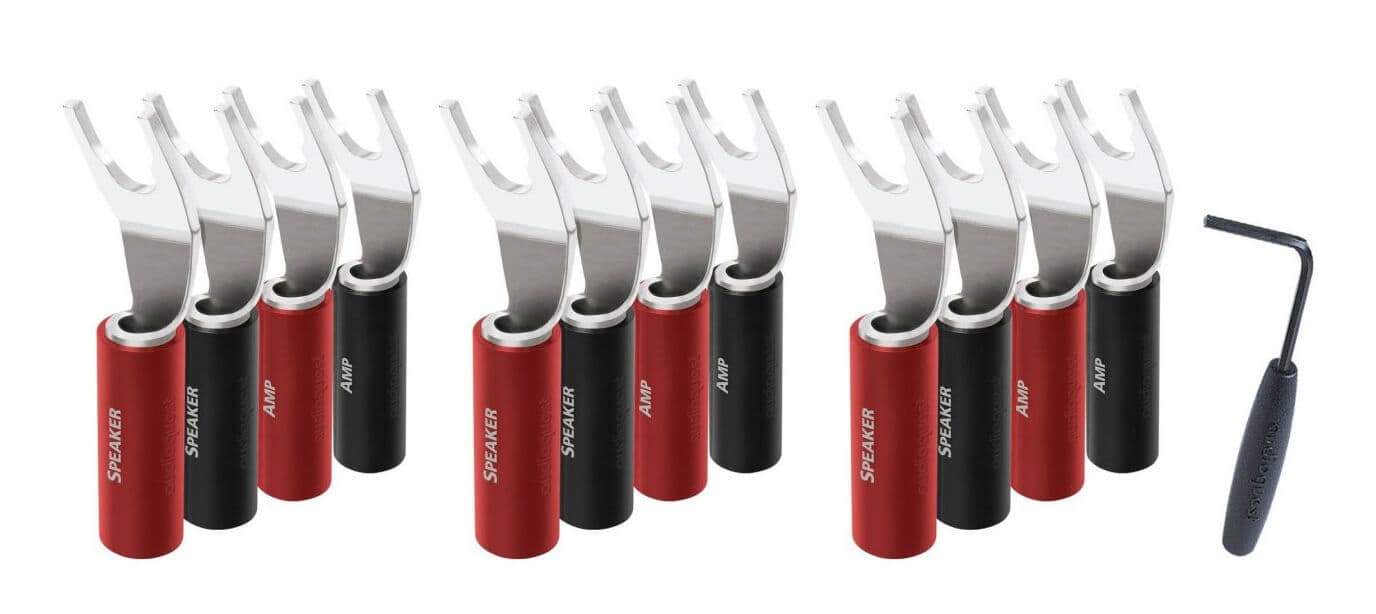 Mufe spada Audioquest SureGrip 100, silver plated, set 12buc