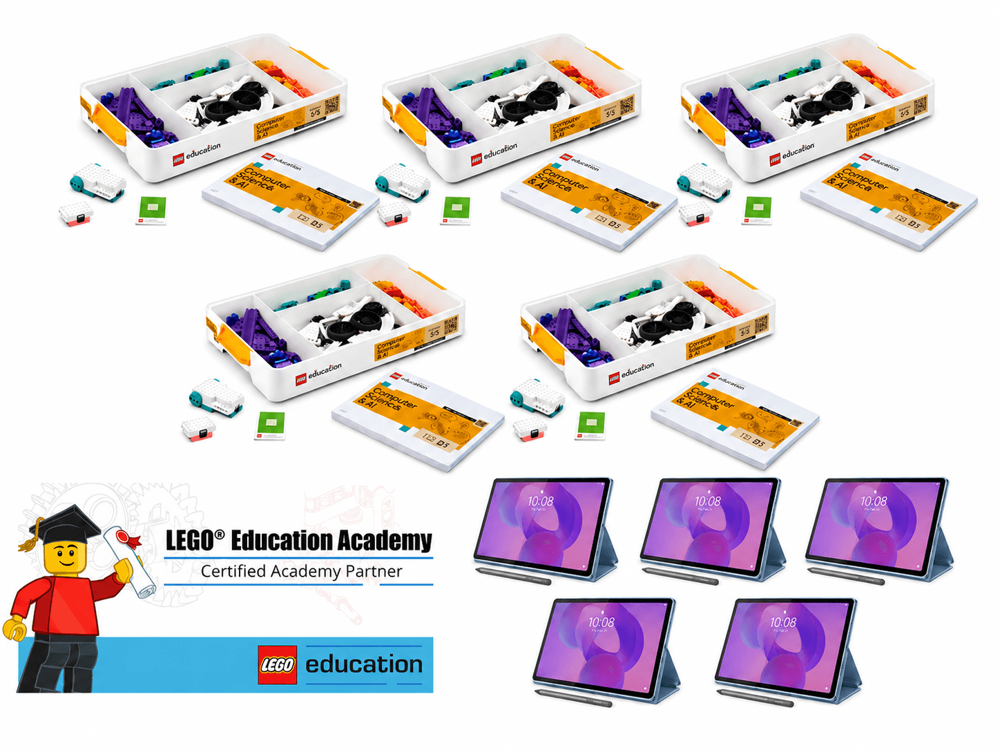 Pachet Lego Education Computer Science & AI Kit 3-5, pentru o sala de clasa, 20 copii, si training acreditat Lego pt un