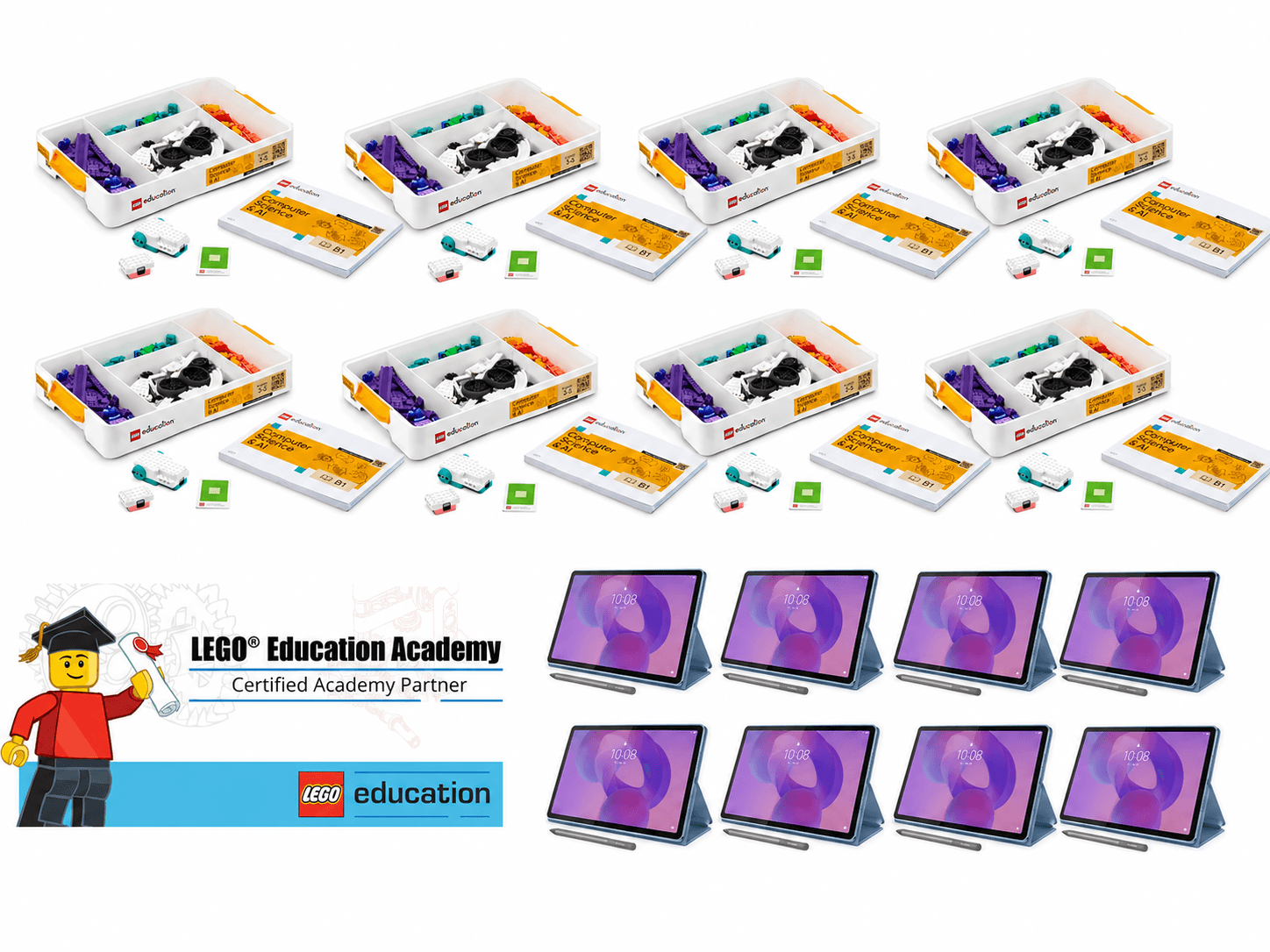 Pachet Lego Education Computer Science & AI Kit 3-5, pentru o sala de clasa, 32 copii, si training acreditat Lego pt un