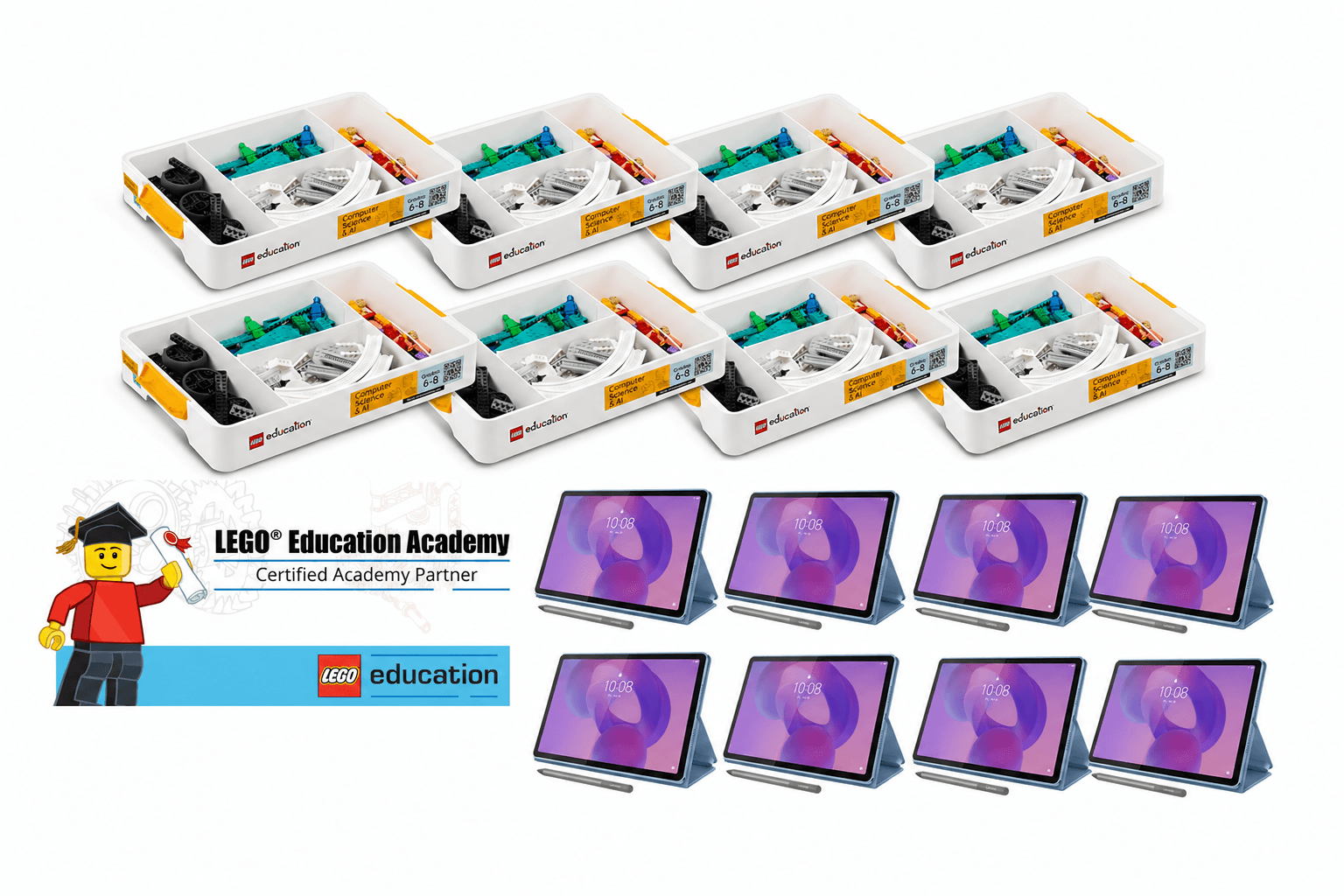 Pachet Lego Education Computer Science & AI Kit 6-8, pentru o sala de clasa, 32 copii, si training acreditat Lego pt un