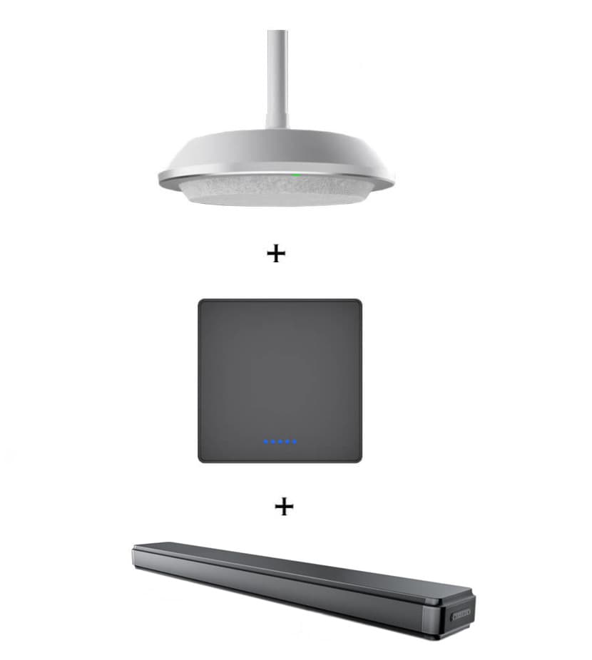 Pachet audio si speakerphone pentru videoconferinte cu prindere in tavan
