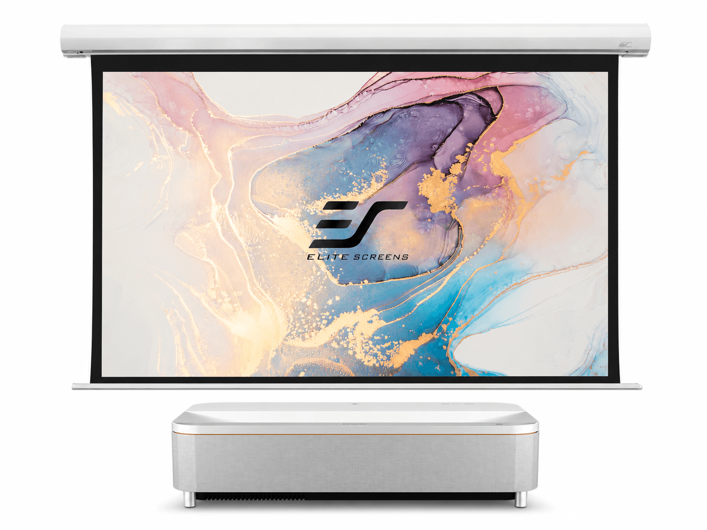 Pachet Epson EH-QS100W + Elite Screens Saker SKT100XH-CLR-E12, 4K PRO-UHD, UST, 4500 lumeni, ecran electric CLR 100″, al