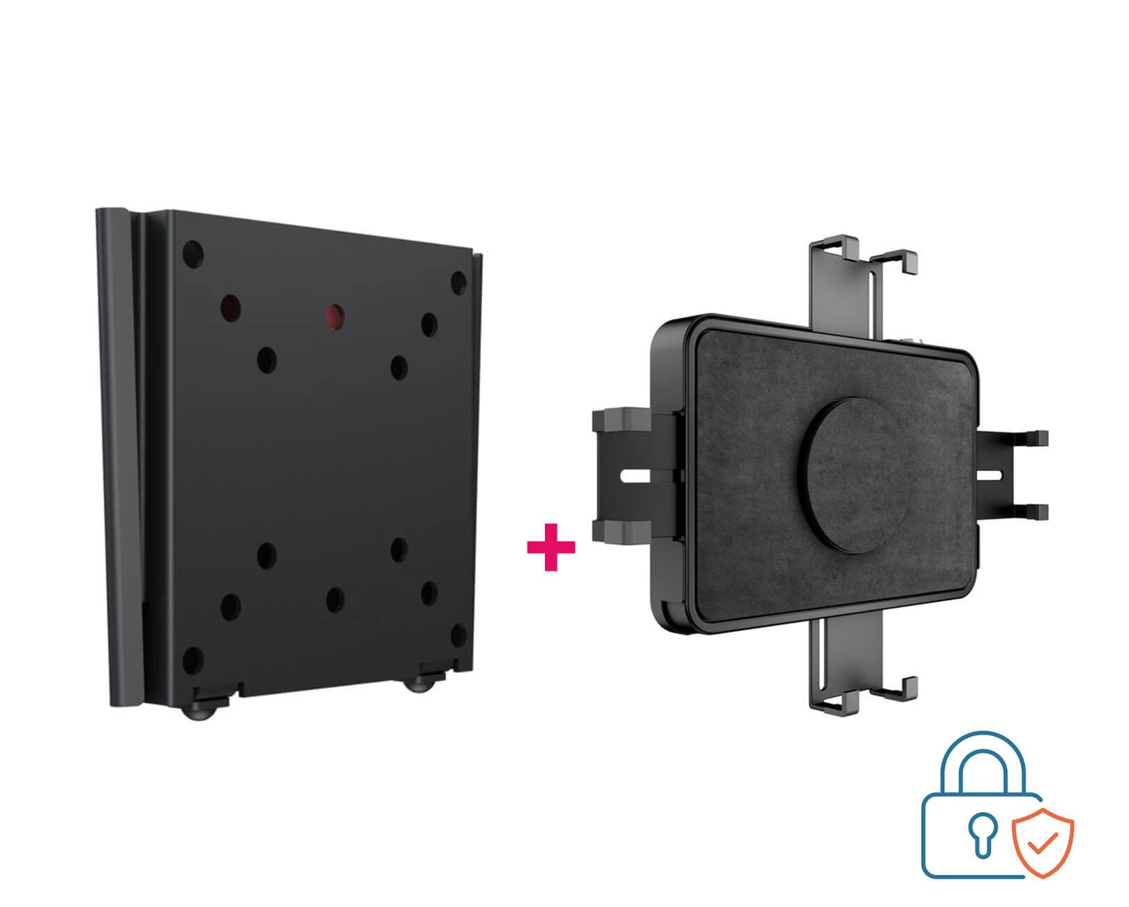 Pachet Suport perete fix Multibrackets MB-2988 si Carcasa securizata tableta cu montari multiple Multibrackets MB-0341