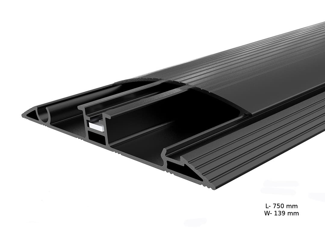Plinta de mascare cabluri Multibrackets MB-5384, lungime 750 mm, aluminiu, negru