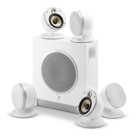 Sistem home cinema 5.1 Focal Dome Flax si Sub Air - culoare alba