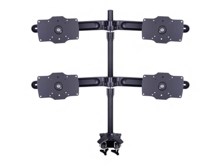 Suport 4 monitoare/LCD birou Multibrackets,15"-32", negru, 4 brate, cu clema prindere pe birou
