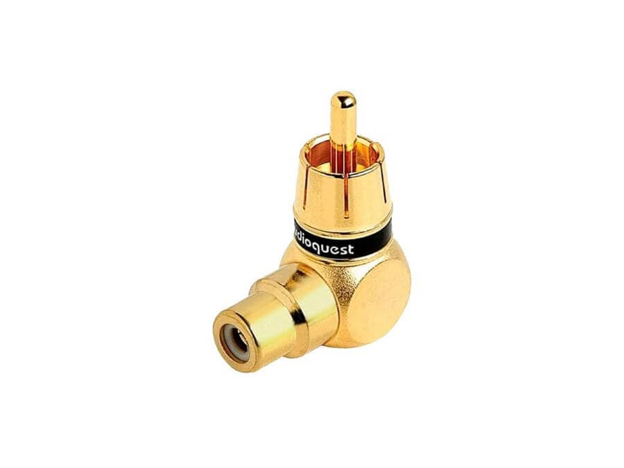 Adaptor mama RCA - tata RCA cu unghi 90 grade, Audioquest M21F-90S