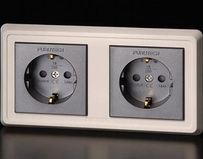Priza Perete Furutech FP-SWS-D (G), Contacte Cupru Placat Aur