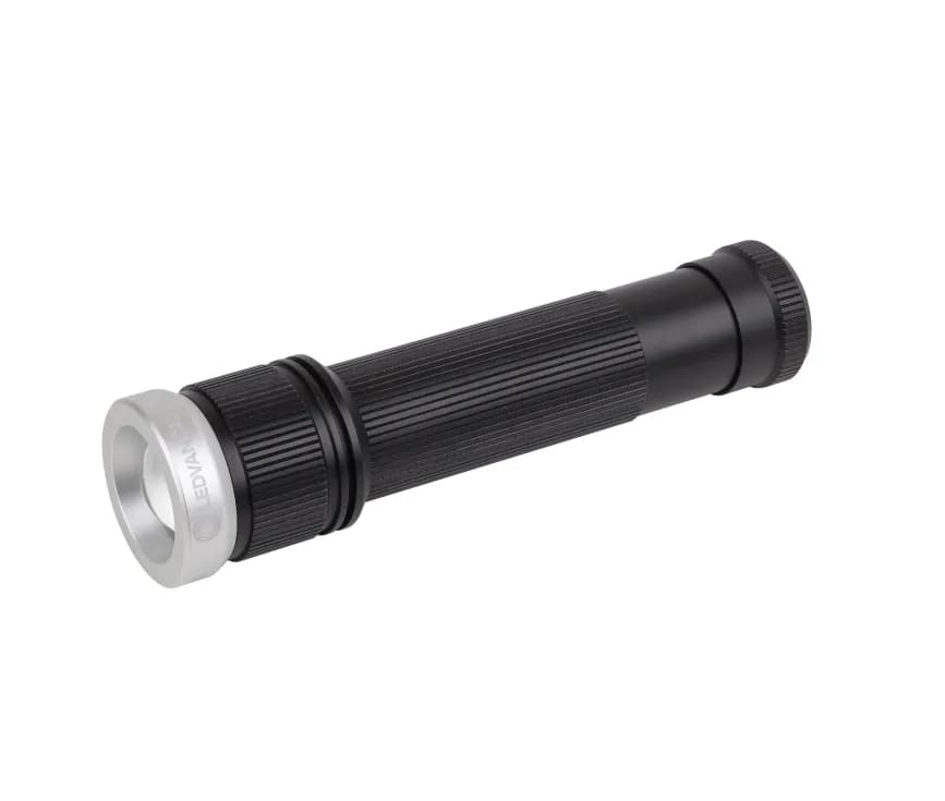 Lanterna LED de mana Ledvance Tactical, 15W, 1400 lm, zoom, 4 moduri deiluminare, 6xAA (neincl.), IP65, Negru