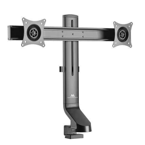Suport monitor de birou Neomounts FPMA-D860DBLACK; pentru display-uri cu diagonale 10"-27", sistem de prindere VESA 75x75~100x100, suporta 2 ecrane, greutate maxima suportata 7kg per ecran, full motion, tilt +10°, -10°, swivel +10°, -10°, +180°, -180°; gas spring; culoare negru.