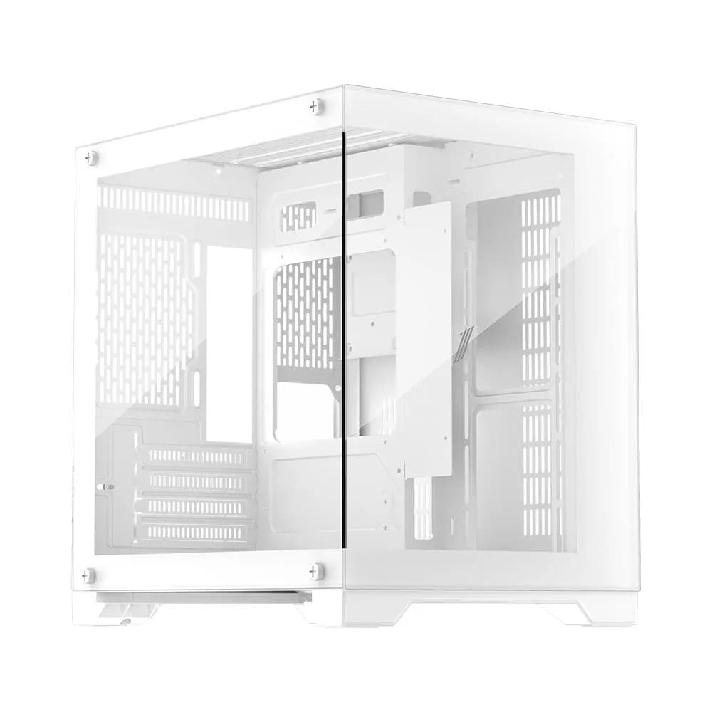 Carcasa 1STPLAYER MV5-TP-WH, RGB, Cube Tower, White