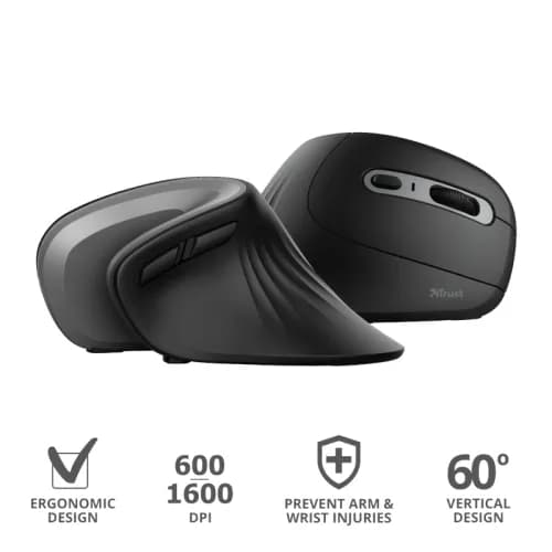 MOUSE Trust Verro Ergonomic Wireless Mouse "23507"