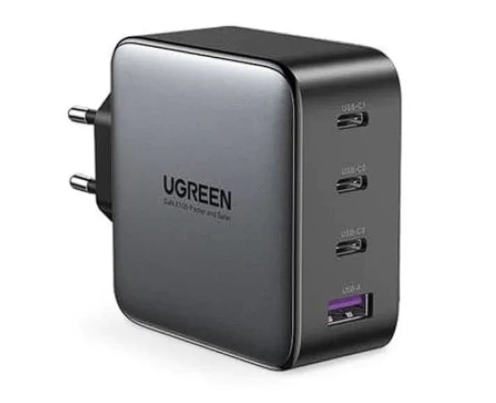 INCARCATOR retea Ugreen, "CD226" Quick Charge 4, 100W GaN, 3 x USB Type-C 5V/3A, 1 x USB, negru "40747" - 6957303847471