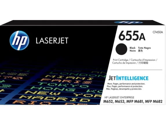 Toner Original HP Black, nr.655A, pentru Color LaserJet M652|M653|M681|M682, 12.5K, "CF450A"