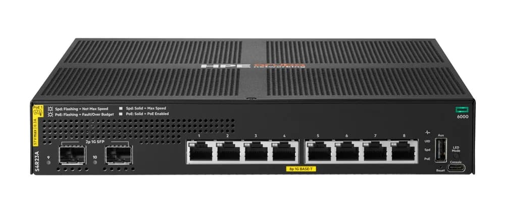 NET SWITCH 8PORT 1000M/CX 6000 S4R23A ARUBA BY HPE "S4R23A"
