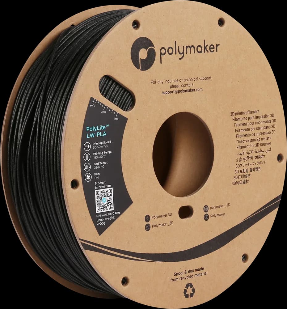 Filament Polymaker PolyLite LW-PLA (PA08001)