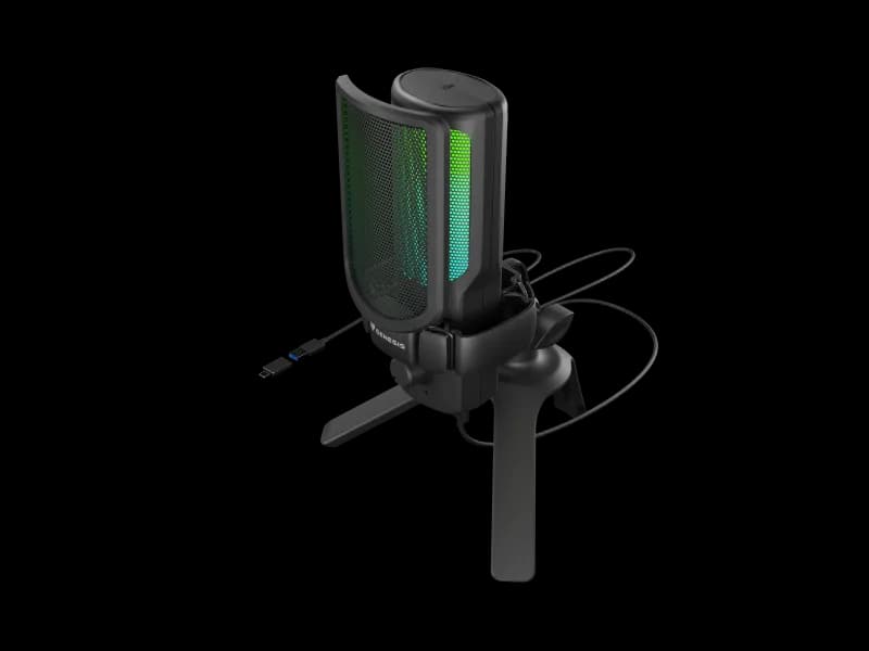 Microfon Genesis Radium 250, tip Cardioid, USB, LED backlight