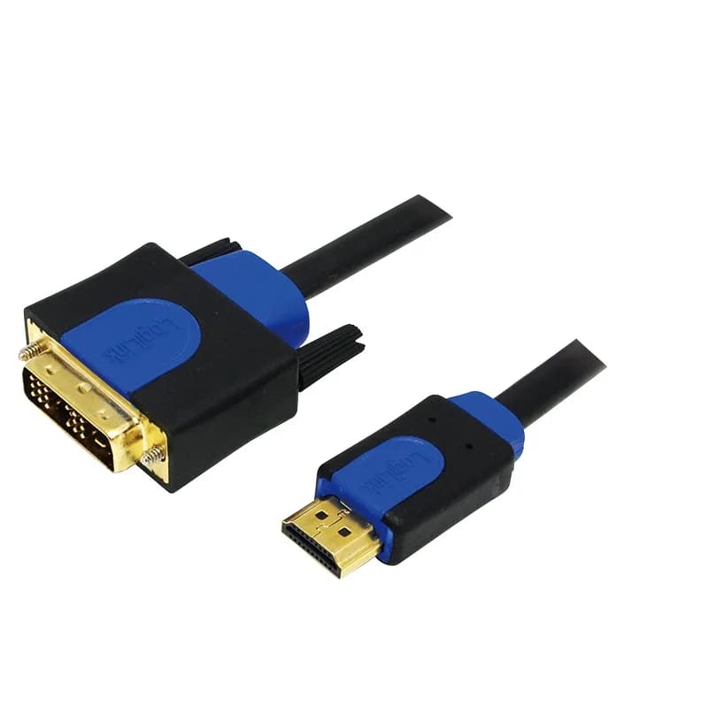CABLU video LOGILINK, adaptor HDMI (T) la DVI-D SL (T), 2m, conectori auriti, Full HD+ (1920 x 1200) la 60 Hz, negru, "CHB3102"