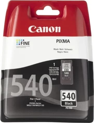 Cartus Cerneala Original Canon Black, PG-540, pentru Pixma MG2150|MG2250|MG3150|MG3250|MG3550|MG3650|MG4150|MG4250|MX375|MX395|MX435|MX455|MX475, 8ml, incl.TV 0.11 RON, "BS5225B005AA"