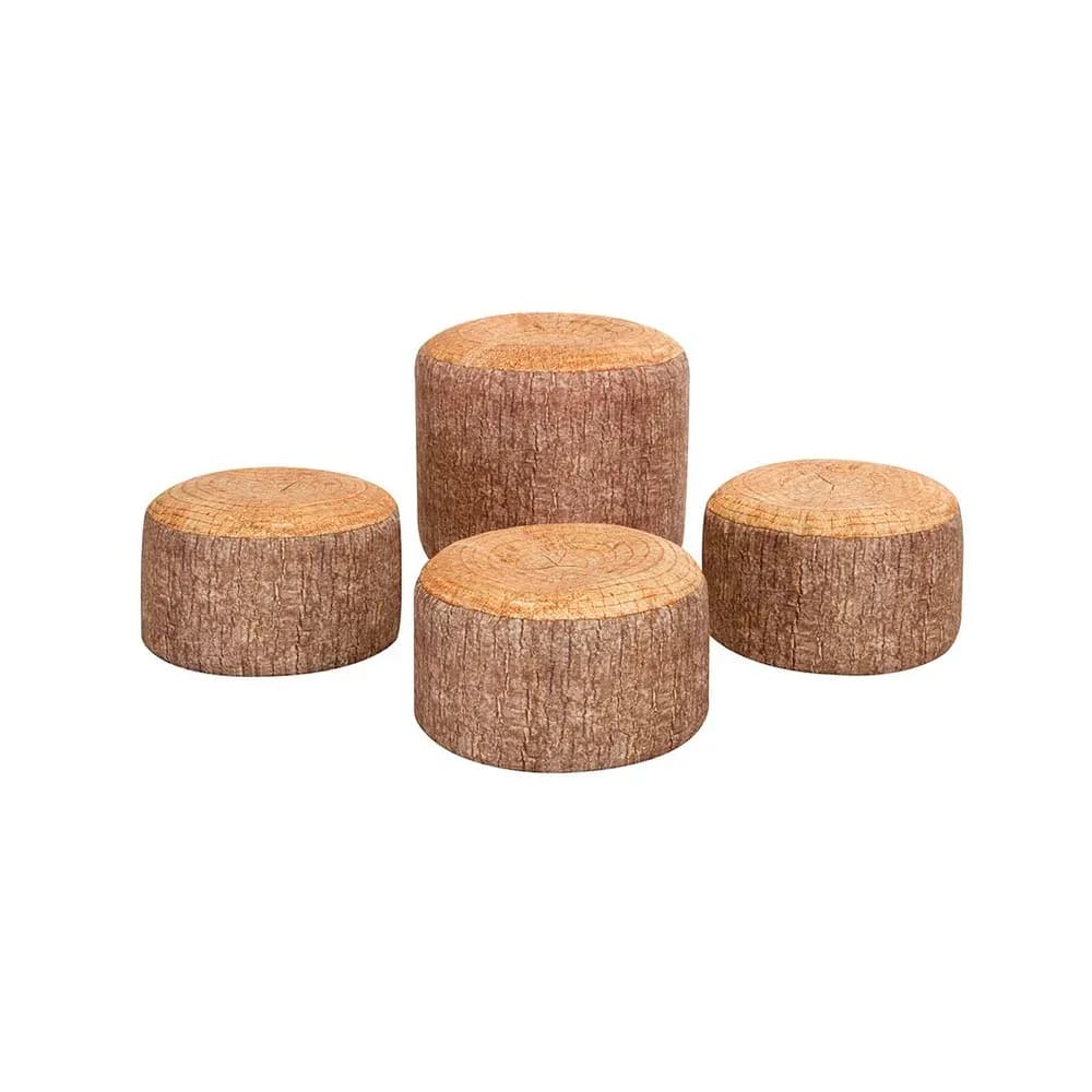 Scaune puf Bușteni de pădure (set de 4, multipack) – 45cm x 35cm