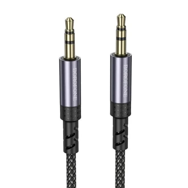 CABLU AUDIO Borofone "BL24", 1 x Jack 3.5mm (T) la 1 x Jack 3.5mm (T), lungime cablu 1m, negru "6941991118968"