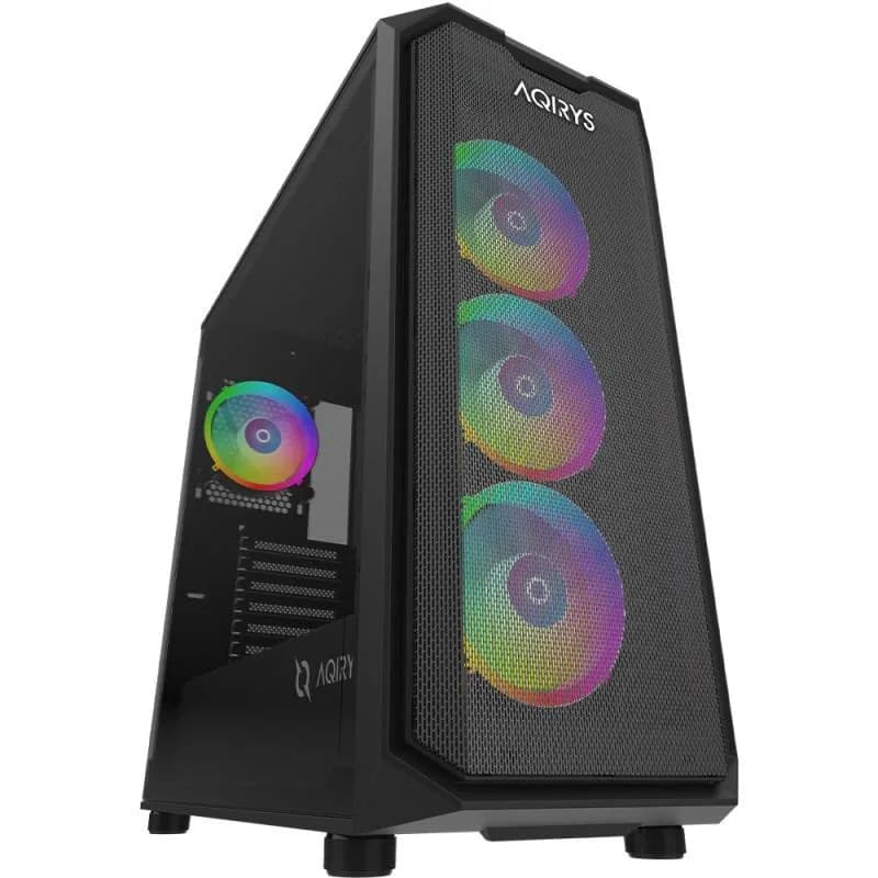 Carcasa AQIRYS Wezen PRO, RGB, Mid Tower, Black