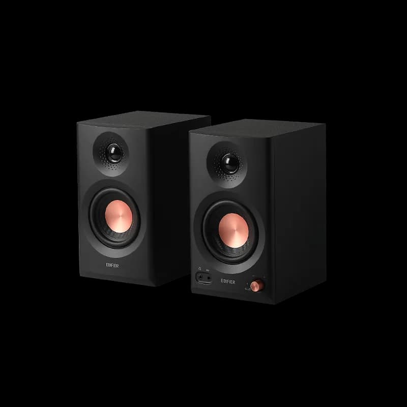 BOXE EDIFIER 2.0, RMS: 36W (2 x 18W), studio monitor, volum, bass, treble, intrare jack 6.35 TRS balanced, RCA, iesire casti, black, "MR3-BK"