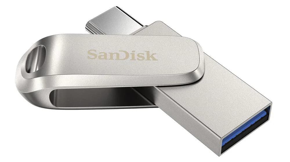 Memorie USB SanDisk Ultra Dual Drive Luxe 12 GB, USB Type-A / USB Type-C, Metallic