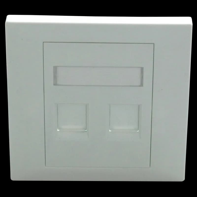 Faceplate Keystone RJ45,86x86, 2 porturi, EMTEX, "EMT-FP8686-2"
