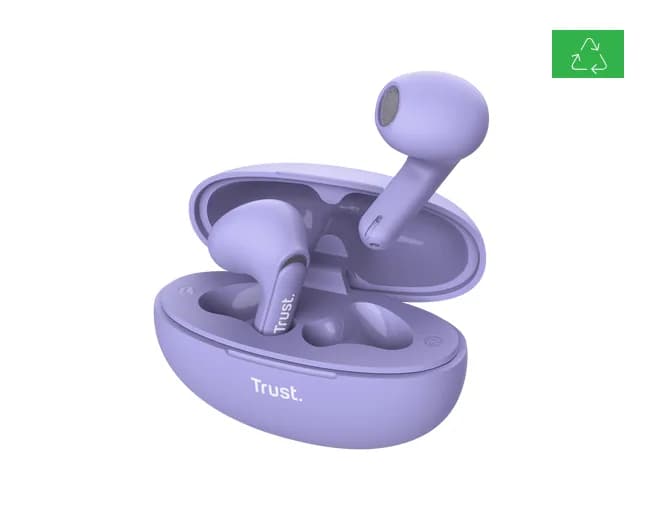 Casti In-ear Trust Yavi, Wireless, Violet