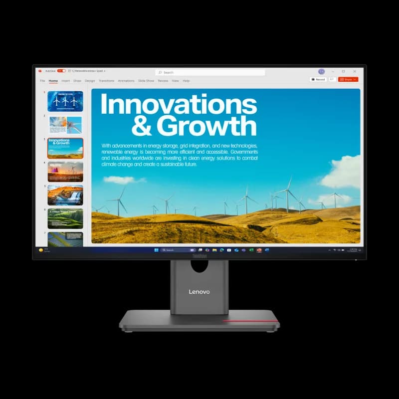 Monitor Consumer Lenovo ThinkVision P24QD-40, 23.8", 2560 x 1440 pixeli, Black