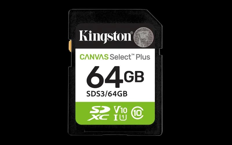 Card de memorie Kingston Canvas Select Plus Gen3 SDXC, 64 GB, Clasa 10