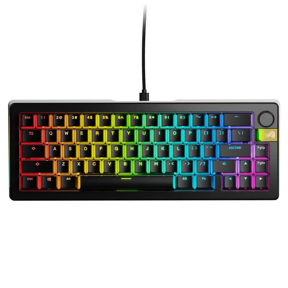 Glorious Tastatura mecanica GMMK 3 PRO HE 65% Prebuilt, USB-C, Fox HE Switches, US layout, 66 taste, Negru "GLO-KB-GMMK3-PRO-65-PB-HE-W-BLK-US"
